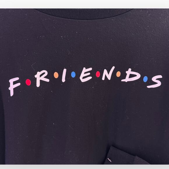 FRIENDS TV Show Logo Black Crewneck Sweatshirt Women’s Size L Long Sleeve - Picture 4 of 7